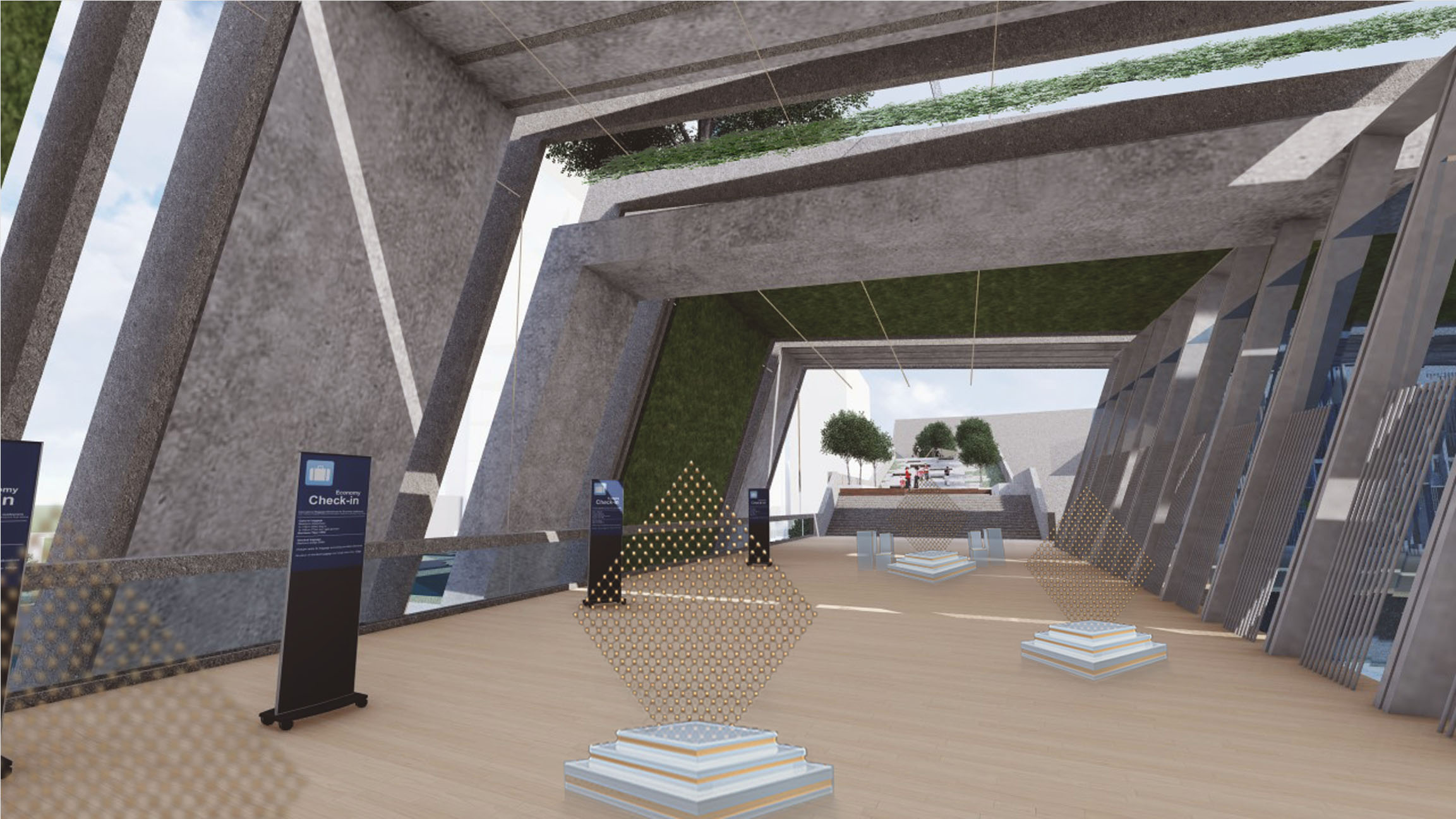 Library courtyard